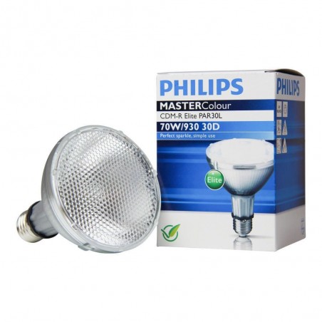 Philips MASTERColour CDM-R Elite 70W 930 E27 PAR30L 30D | Luce Calda - Miglior resa cromatica