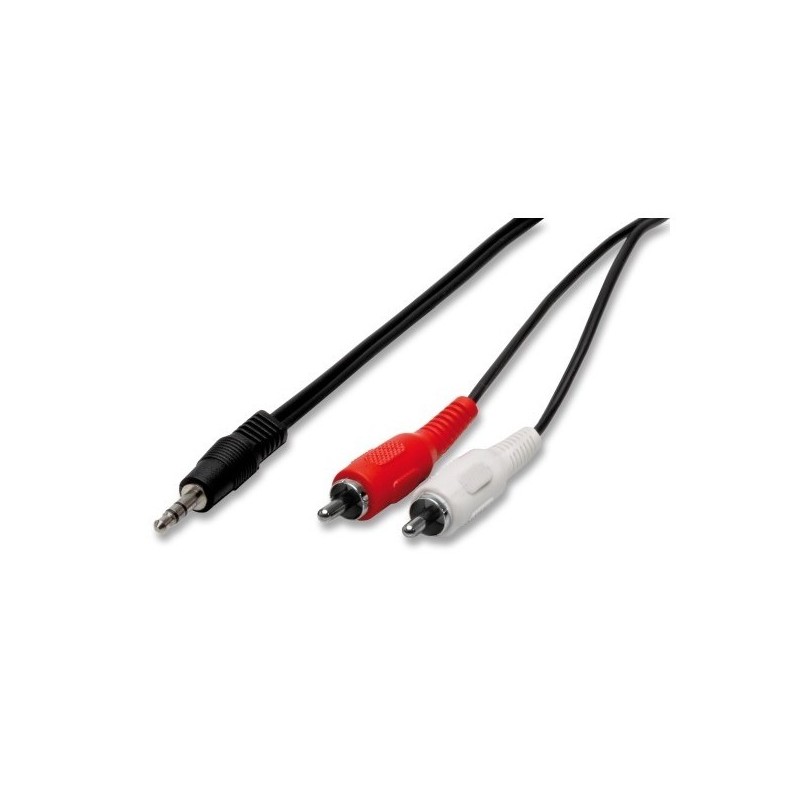 Cavo audio stereo 1 spina jack 3,5 maschio 2 spine rca maschio 1,5 mt cod 2/04  nuovo