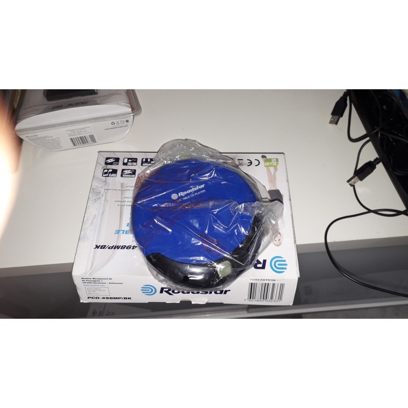 Roadstar PCD-498MP/BK CD Player Portatile, MP3 con Memoria Anti-Shock