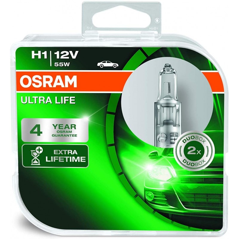 OSRAM 64150ULT-HCB Ultra Life Lampadine macchina, Doppia scatola, H1