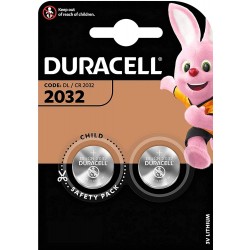 Duracell 2032 CR2032 DL2032 Batterie a Bottone al Litio - 2 Batterie