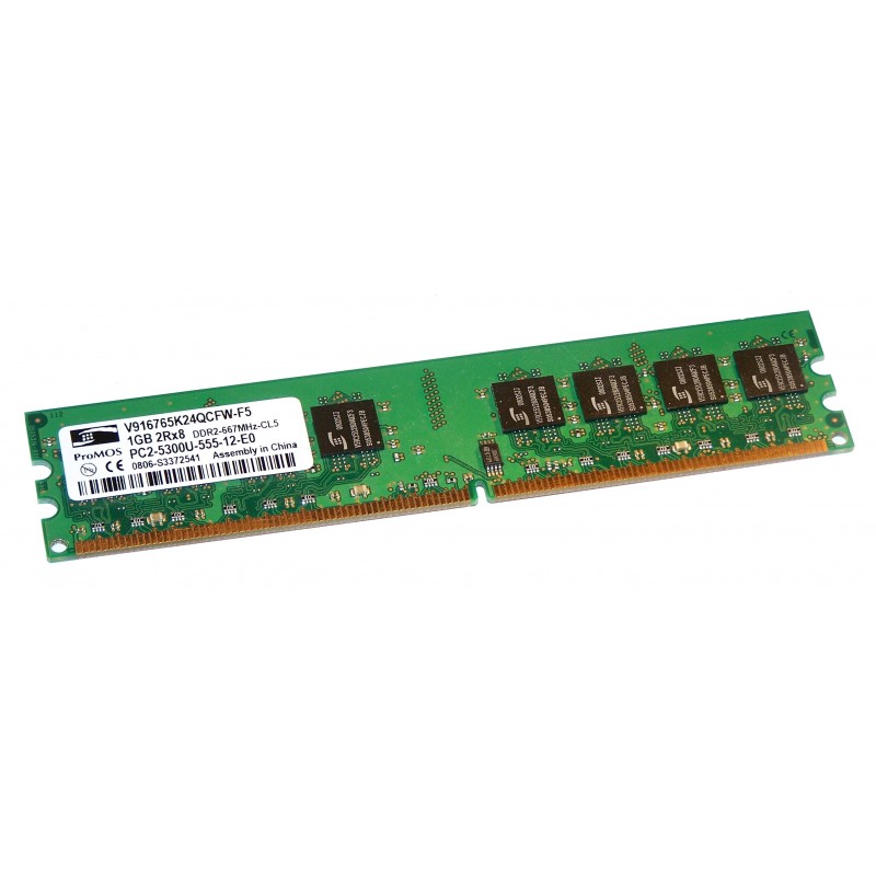MEMORIA RAM - ProMOS V916765K24QCFW-F5 (1GB DDR2 PC2-5300U 667MHz DIMM 240-pin)  USATO