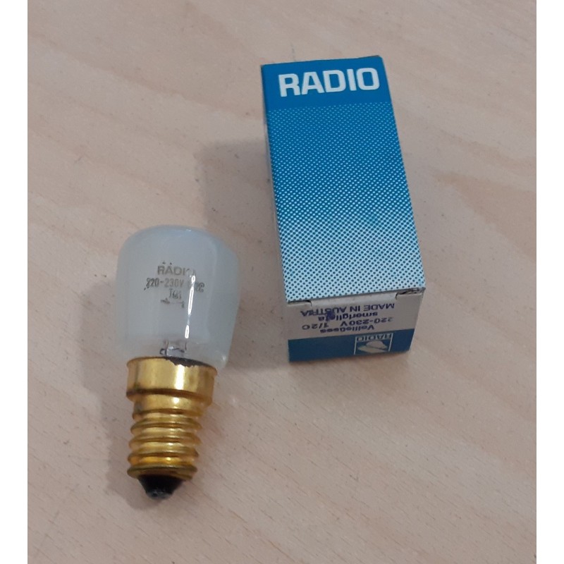 LAMPADINA RADIO  VELLE0SES 220-230V  1/2C  SMERIGLIATA  NUOVO