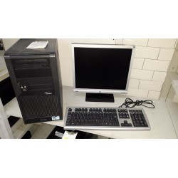 PC COMPUTER DESKTOP FISSO FUJITSU ESPRIMO P2530 INTEL DUAL CORE+monitor +tastiera