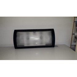 prisma plafoniera 2x40w rettangolare nera serie FOLIO