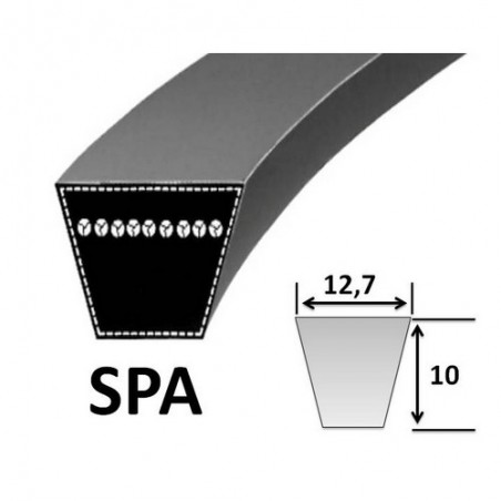 Cinghia Trapezoidale Dentata AVX 10x1510 La - TOP INDUSTRIETEILE Per Trasmissioni