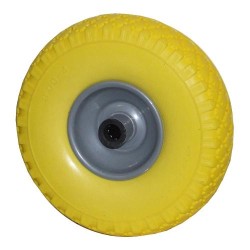 RUOTA ANTIFORATURA Ø 260 mm PORTATA 120 kg GOMMA GIALLA