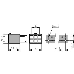 5 Pezzi - Spina Maschio 9A 600V Numero di contatti 6 - Molex