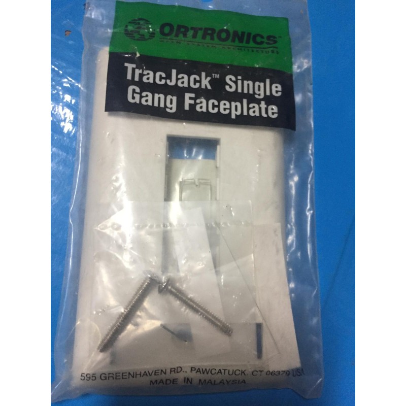 Ortronics OR-40300548, frontalino TracJack, bianco nebbia, 2 porte