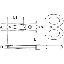 Beta 1128BM MM 145 Forbici Elettricisti, Lame Diritte, 145 MM