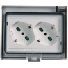 Fanton 421021PAR Multipresa Opera Plus IP55 con Scatola Doppia presa Bipasso