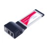 Adattatore ExpressCard/34 con 2 porte FireWire 400 e 1 porta USB2.0