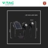 V-TAC VT-11031 2 LAMPADE LED COB DA GIARDINO 2X1,2W IP65 CON PANNELLO SOLARE