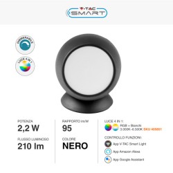 V-TAC VT-5152 LAMPADA LED DA TAVOLO WI-FI RGB+W CHANGING COLOR CCT DIMMERABILE