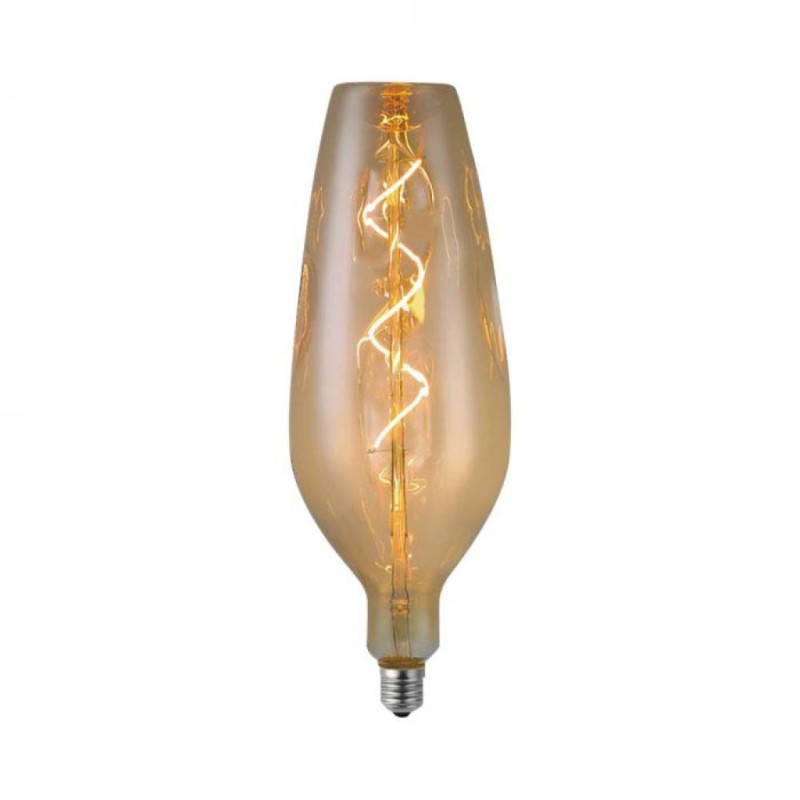 V-TAC VT-2272 LAMPADINA LED E27 4W B125 FILAMENTO SPIRALE IN VETRO AMBRATO