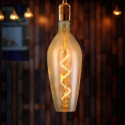 V-TAC VT-2272 LAMPADINA LED E27 4W B125 FILAMENTO SPIRALE IN VETRO AMBRATO