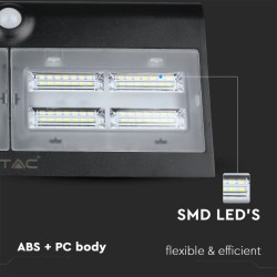 LAMPADA LED CON SENSORE E PANNELLO SOLARE V-TAC VT-767-7 7W IP65
