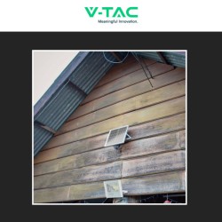 V-TAC VT-60W FARO LED FLOODLIGHT 20W IP65 COLORE BIANCO CON PANNELLO SOLARE E TELECOMANDO
