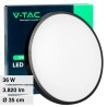 V-TAC VT-8630 PLAFONIERA LED ROTONDA 36W SMD IP44 COLORE NERO