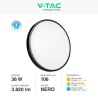 V-TAC VT-8630 PLAFONIERA LED ROTONDA 36W SMD IP44 COLORE NERO