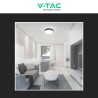 V-TAC VT-8630 PLAFONIERA LED ROTONDA 36W SMD IP44 COLORE NERO