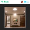 V-TAC PRO VT-81004 PLAFONIERA LED ROTONDA 15W SMD CHIP SAMSUNG SENSORE PIR MOVIMENTO CREPUSCOLARE IP44 COLORE BIANCO