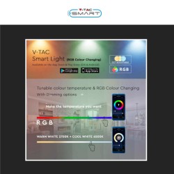 V-TAC SMART VT-5142 LAMPADINA LED WI-FI E27 14W BULB A65 GOCCIA RGB+W CHANGING COLOR CCT