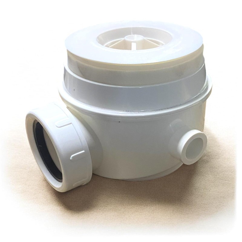 SIFONE PER PIATTO DOCCIA FORO Ø 40-14,5 CON TAPPO INOX
