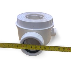 SIFONE PER PIATTO DOCCIA FORO Ø 40-14,5 CON TAPPO INOX