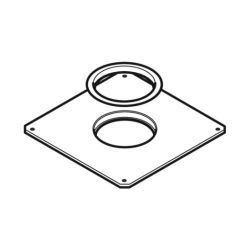 GEBERIT - BORDO PIATTO IN RAME STAGNATO 25X25 CM PER SIFONE A PAVIMENTO 388.123.24.1 con coperchio di protezione