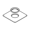 GEBERIT - BORDO PIATTO IN RAME STAGNATO 25X25 CM PER SIFONE A PAVIMENTO 388.123.24.1 con coperchio di protezione