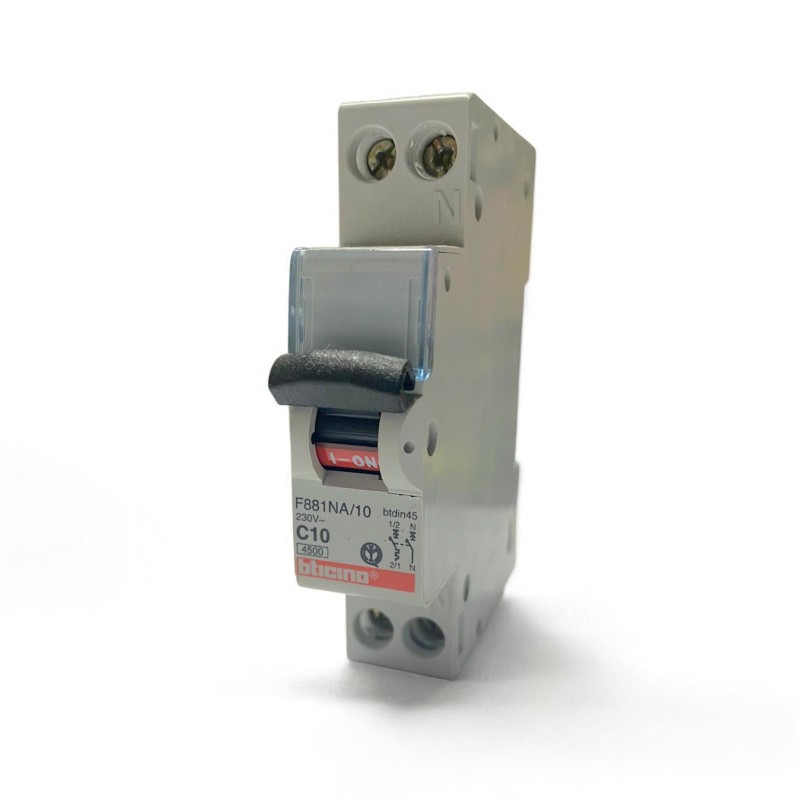 interruttore magnetotermico modulare Bticino BTDIN, F881NA/10 230V