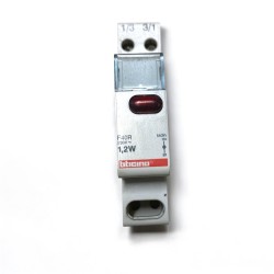 Spia luminosa/portalampada per segnalazione della Bticino, modello F40R.