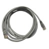 CAVO DI RETE INTERNET ETHERNET UTP CAT.5  ETERNET 3 METRI  GRIGIO SCURO