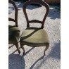 3 sedie stile Luigi Filippo legno massello imbotte