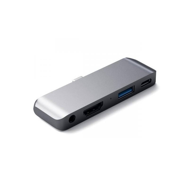 HUB DOCK TYPE C MULTIPORT SPACEGREY HDMI4K-1USBC-1USB3-JACK