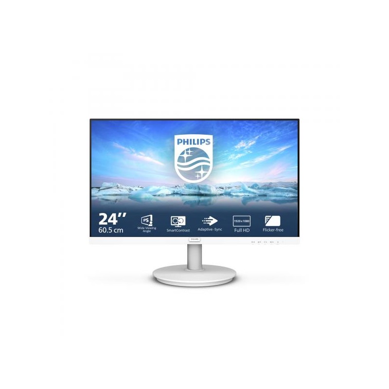 MON 23,6VA MM VGA HDMI 4MS BIANCO PHILIPS 241V8AW/00 16:9 3000:1