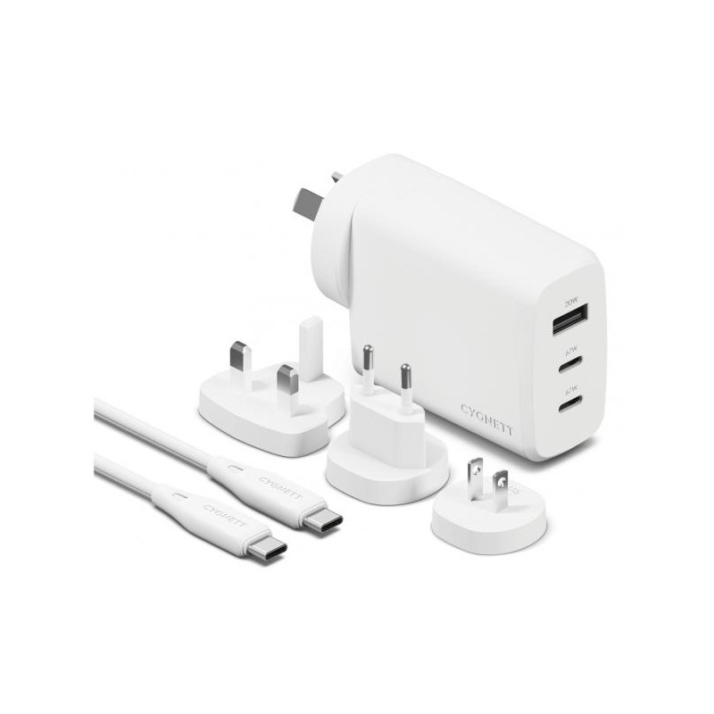 CARICATORE DA VIAGGIO 67W CON ADAT US,AU,UK,EU   USB-C CABLE