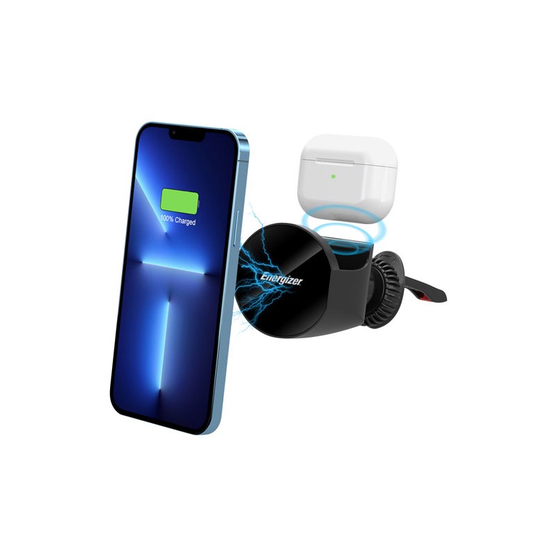 ENERGIZER  CHARGER AUTO WIRELESS 15 W RAPIDO VENTOSA CON POWERBANK 10K