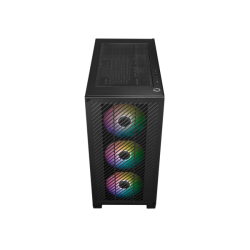CASE MINITOWER NO PSU ELITE 301 BK USB A+C 3,5/2,5 RGB GLASS MATX MITX