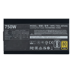 ALIMENTATORE 750W GOLD 80+ MODULARE FAN 120MM V3 230V MWE ATX