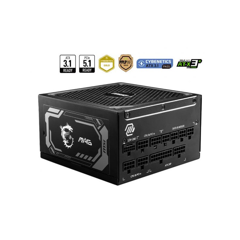 ALIMENTATORE 1250W MAG A1250GL 80+ FULLY MODULAR GOLD 306-7ZP9A11-CE0