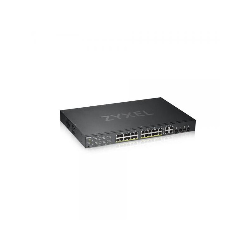 SWITCH 24P GIGABIT POE +4P DUAL GI GA NEBULA FLEX IPV6 RACK 19