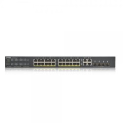 SWITCH 24P GIGABIT POE +4P DUAL GI GA NEBULA FLEX IPV6 RACK 19