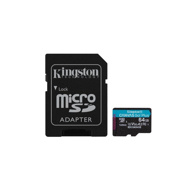 SD MICRO 64GB CL10 UHS-I CON ADATT 200MB/S LET.160MB/S SCRIT.KINGSTON