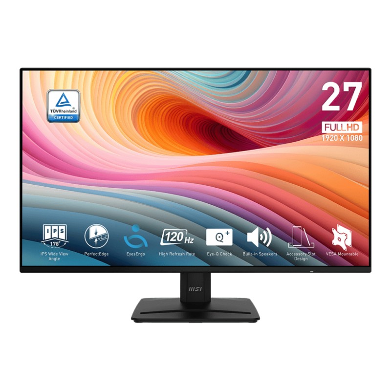 MON 27IPS H/D/V BK MM FHD 120HZ MSI PRO MP271A E2 BLACK 16:9