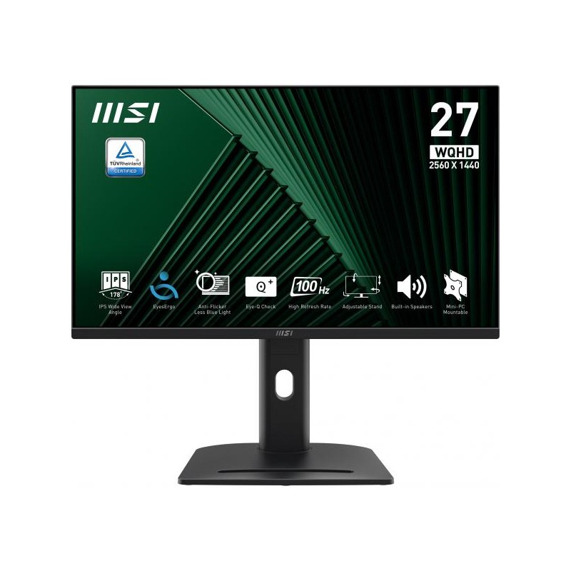 MON 27IPS WQHD BK MM PIVOT MSI PRO MP275QPG 1MS 100HZ