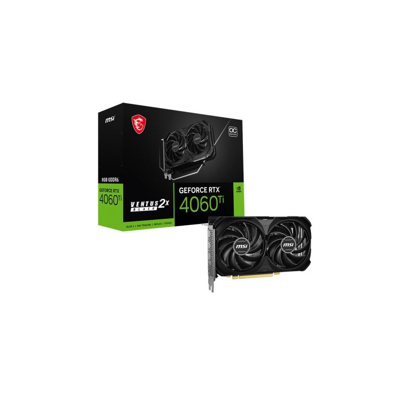 VGA MSI GeForce? RTX 4060 TI 8GB Ventus 2X BLACK E1 OC
