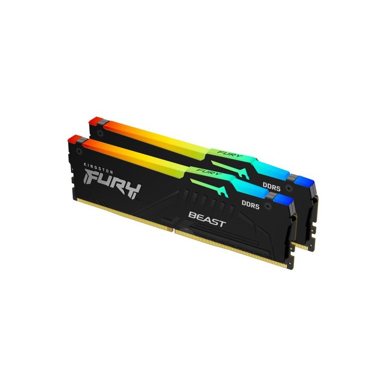 DDR5 64GB KIT 2x32GB PC 5600 Kingston FURY Beast RGB EX KF556C36BBEAK2-64