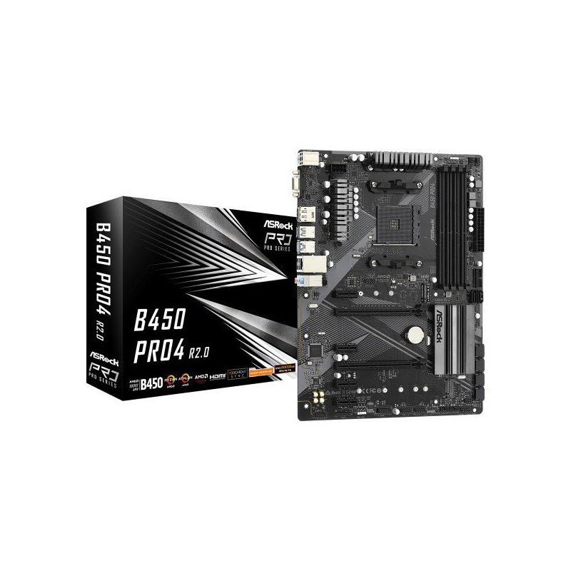 ASROCK B450 PRO4 R2.0 (AM4) (D)